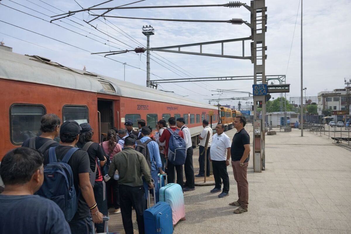 रेलवे के डिजिटल सिस्टम और धरातल के बीच 'सिग्नल' फेल: पटना-आंबेडकर नगर स्पेशल ट्रेन में यात्रियों ने खोजा अपना कोच, पर पटरी पर था ही नहीं; 57 मुसाफिरों ने काटा हंगामा, डीडीयू में कोच जोड़कर थमी नाराजगी 1 रेलवे के डिजिटल सिस्टम और धरातल के बीच 'सिग्नल' फेल: पटना-आंबेडकर नगर स्पेशल ट्रेन में यात्रियों ने खोजा अपना कोच, पर पटरी पर था ही नहीं; 57 मुसाफिरों ने काटा हंगामा, डीडीयू में कोच जोड़कर थमी नाराजगी