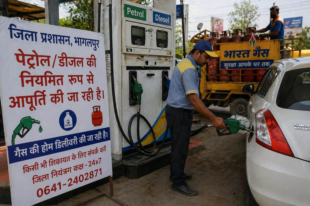भागलपुर में पेट्रोल-डीजल और गैस की आपूर्ति सामान्य, प्रशासन की निगरानी में व्यवस्था दुरुस्त 1 भागलपुर में पेट्रोल-डीजल और गैस की आपूर्ति सामान्य, प्रशासन की निगरानी में व्यवस्था दुरुस्त