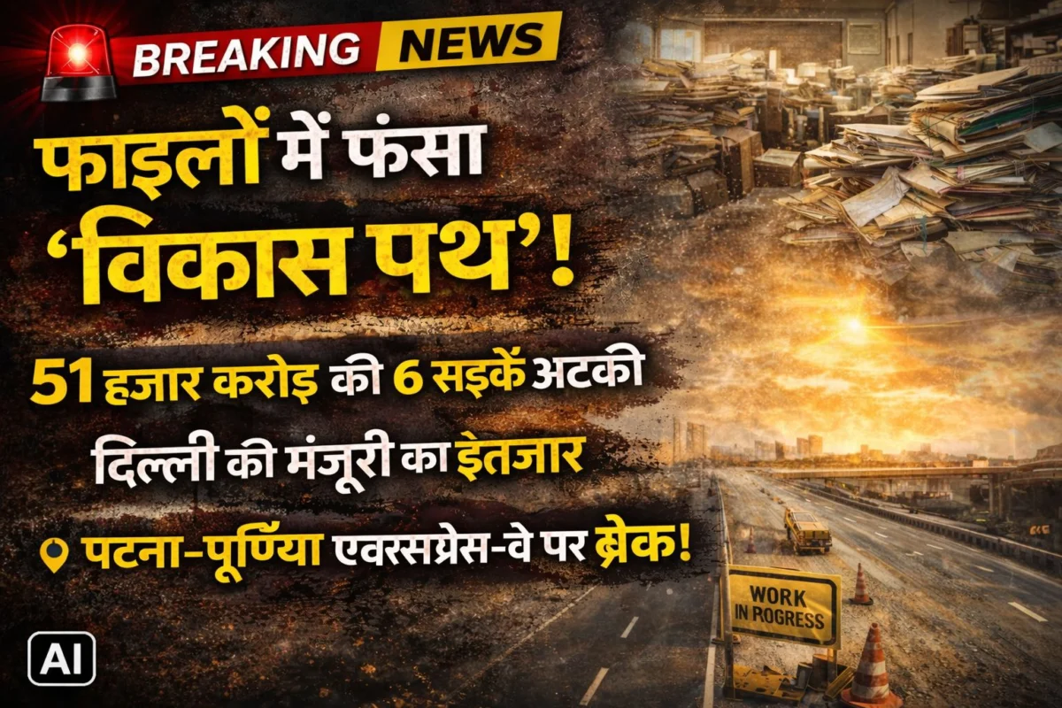 फाइलों के जाल में फंसा बिहार का 'विकास पथ': 51 हजार करोड़ की 6 बड़ी सड़कें दिल्ली की मंजूरी के इंतजार में; पटना-पूर्णिया एक्सप्रेस-वे और अनीसाबाद एलिवेटेड रोड पर लटका 'अंतिम फैसला' 1 फाइलों के जाल में फंसा बिहार का 'विकास पथ': 51 हजार करोड़ की 6 बड़ी सड़कें दिल्ली की मंजूरी के इंतजार में; पटना-पूर्णिया एक्सप्रेस-वे और अनीसाबाद एलिवेटेड रोड पर लटका 'अंतिम फैसला'