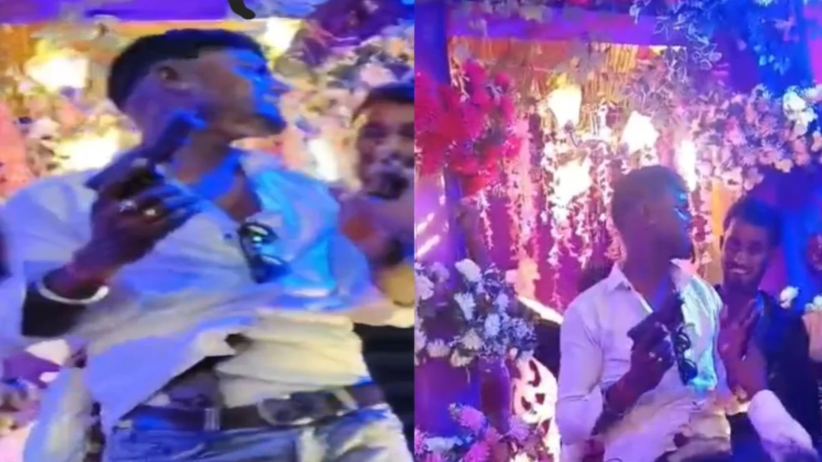 मुजफ्फरपुर में ‘हथियार’ वाली शादी: स्टेज पर सरेआम तमंचा लहराते युवक का वीडियो वायरल, देवरिया पुलिस ने शुरू की धरपकड़