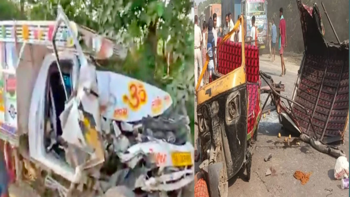 खगड़िया के एनएच-31 पर अनियंत्रित ट्रक ने ऑटो को रौंदा, एक किशोरी समेत छह की मौत, भागने के चक्कर में कई अन्य वाहनों को भी ठोका
