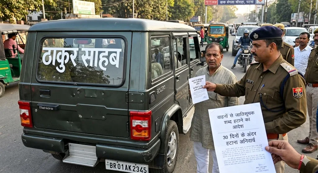 वाहनों पर जातिसूचक शब्द लिखने पर सख्ती, 30 दिन में हटाने का निर्देश