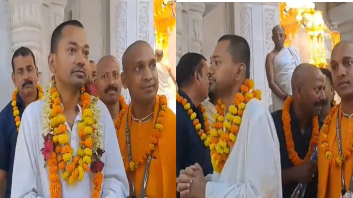 मंत्री बनते ही इस्कॉन मंदिर पहुंचे निशांत कुमार, राधा बांके बिहारी के किए दर्शन 1 मंत्री बनते ही इस्कॉन मंदिर पहुंचे निशांत कुमार, राधा बांके बिहारी के किए दर्शन