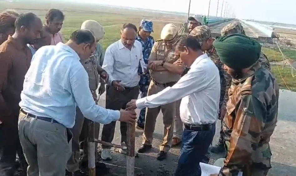 विक्रमशिला सेतु की मरम्मत में तेजी, BRO टीम ने किया तकनीकी निरीक्षण