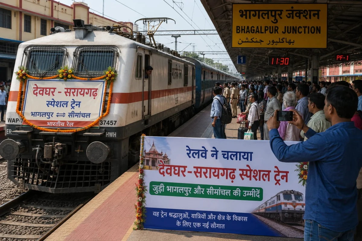 विक्रमशिला सेतु संकट के बीच रेलवे ने चलाया देवघर-सरायगढ़ स्पेशल ट्रेन,जुड़ी भागलपुर और सीमांचल की उम्मीदें; जानें पूरा शेड्यूल और रूट