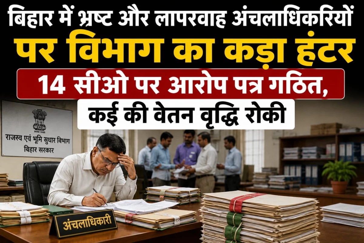 बिहार में भ्रष्ट और लापरवाह अंचलाधिकारियों पर विभाग का कड़ा हंटर: 14 सीओ पर आरोप पत्र गठित, कई की वेतन वृद्धि रोकी