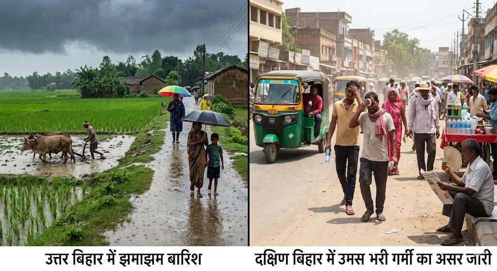 उत्तर बिहार में झमाझम बारिश, दक्षिण बिहार में उमस भरी गर्मी का असर जारी 1 उत्तर बिहार में झमाझम बारिश, दक्षिण बिहार में उमस भरी गर्मी का असर जारी