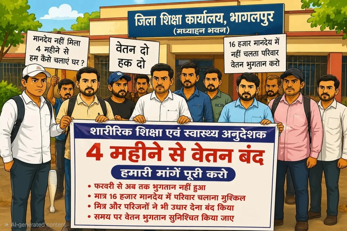 बिहार में शारीरिक शिक्षा और स्वास्थ्य अनुदेशकों पर आर्थिक संकट, चार महीने से वेतन बंद होने से बढ़ी मुश्किलें 1 बिहार में शारीरिक शिक्षा और स्वास्थ्य अनुदेशकों पर आर्थिक संकट, चार महीने से वेतन बंद होने से बढ़ी मुश्किलें