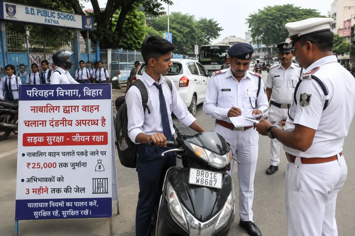 बिहार में नाबालिगों पर चलेगा बड़ा ट्रैफिक अभियान, गाड़ी चलाते पकड़े गए तो माता-पिता पर भी होगी कार्रवाई