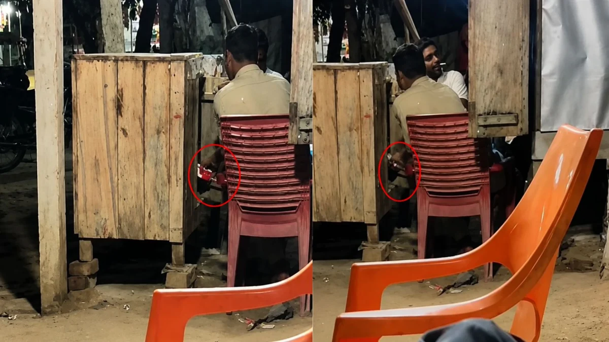 मुजफ्फरपुर में शराब पीते पुलिसकर्मी का वीडियो वायरल, बिहार की शराबबंदी व्यवस्था पर उठे बड़े सवाल 1 मुजफ्फरपुर में शराब पीते पुलिसकर्मी का वीडियो वायरल, बिहार की शराबबंदी व्यवस्था पर उठे बड़े सवाल