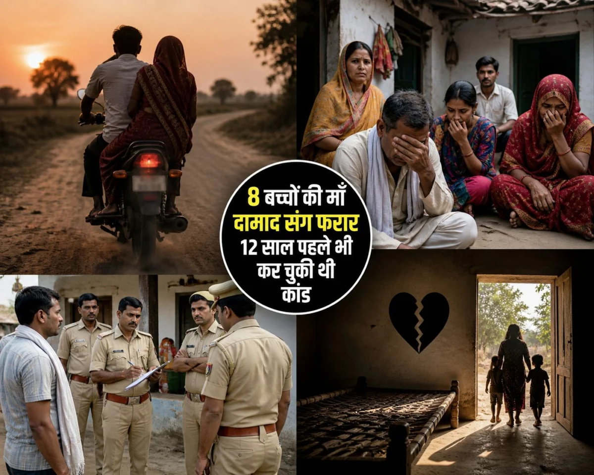 आगरा में रिश्तों की मर्यादा तार-तार: 8 बच्चों की मां दामाद संग फरार, 12 साल पुराना राज फिर आया सामने