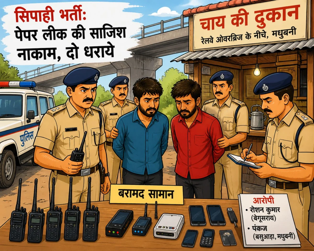 सिपाही भर्ती: पेपर लीक की साजिश नाकाम, दो धराये