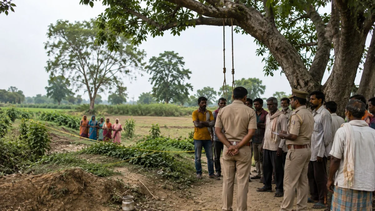 गोंडा में रिश्तों का दर्दनाक अंत: शादी की मंजूरी के बाद भी पेड़ से लटके मिले किशोर प्रेमी युगल, गांव में पसरा सन्नाटा 1 गोंडा में रिश्तों का दर्दनाक अंत: शादी की मंजूरी के बाद भी पेड़ से लटके मिले किशोर प्रेमी युगल, गांव में पसरा सन्नाटा