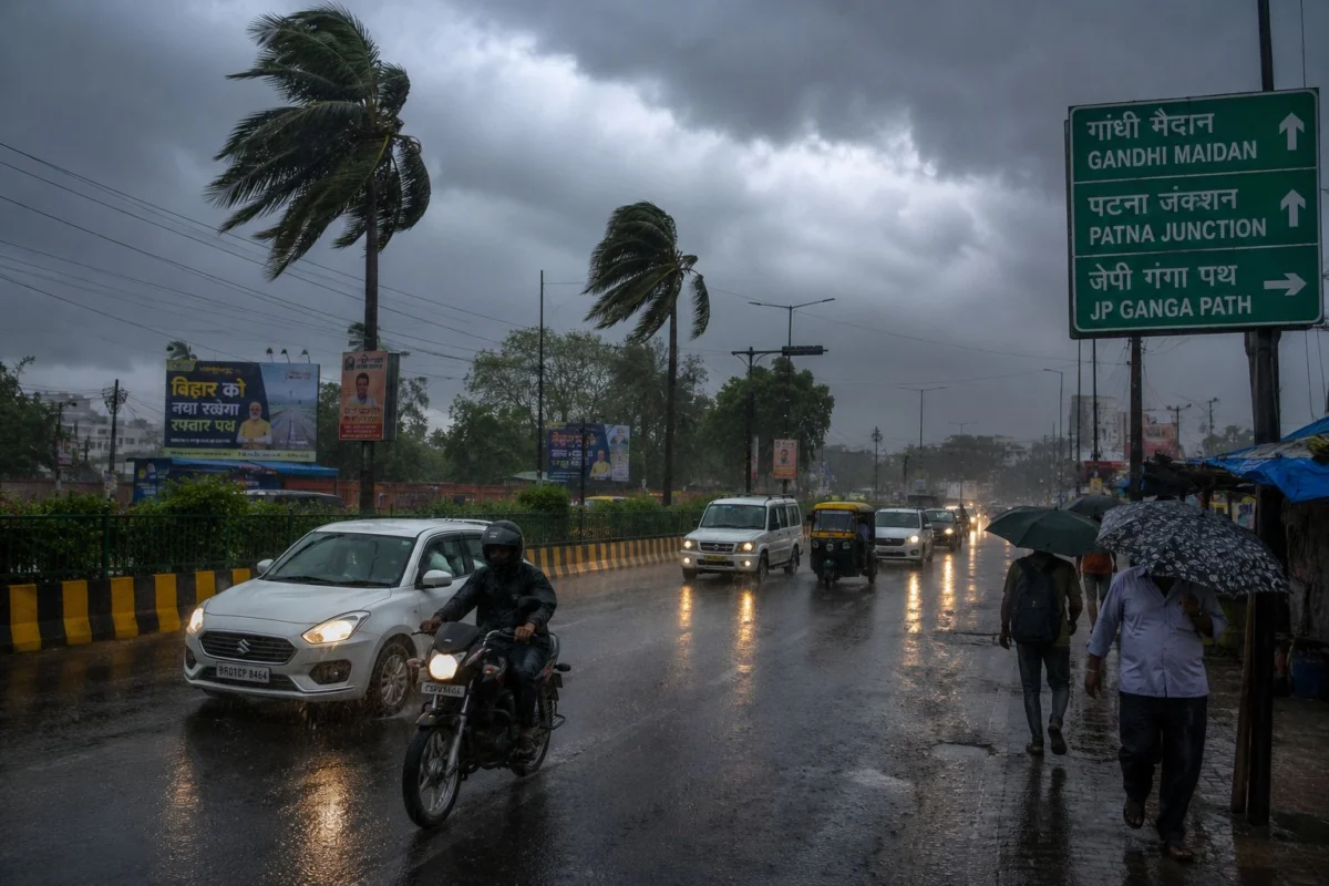 बिहार में मौसम का डबल अटैक: 8 जिलों में आंधी-बारिश का रेड अलर्ट, ओले गिरने की चेतावनी; पटना में भी बदलेगा मौसम 1 बिहार में मौसम का डबल अटैक: 8 जिलों में आंधी-बारिश का रेड अलर्ट, ओले गिरने की चेतावनी; पटना में भी बदलेगा मौसम