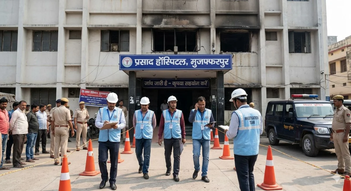 मुजफ्फरपुर अग्निकांड: आज प्रसाद हॉस्पिटल पहुंचेगी जांच टीम, सुरक्षा इंतजामों और लापरवाही की होगी पड़ताल