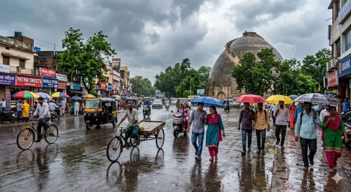 अलर्ट के बाद बरसे बादल: पटना सहित कई जिलों में तेज हवा और बारिश, मौसम हुआ सुहाना