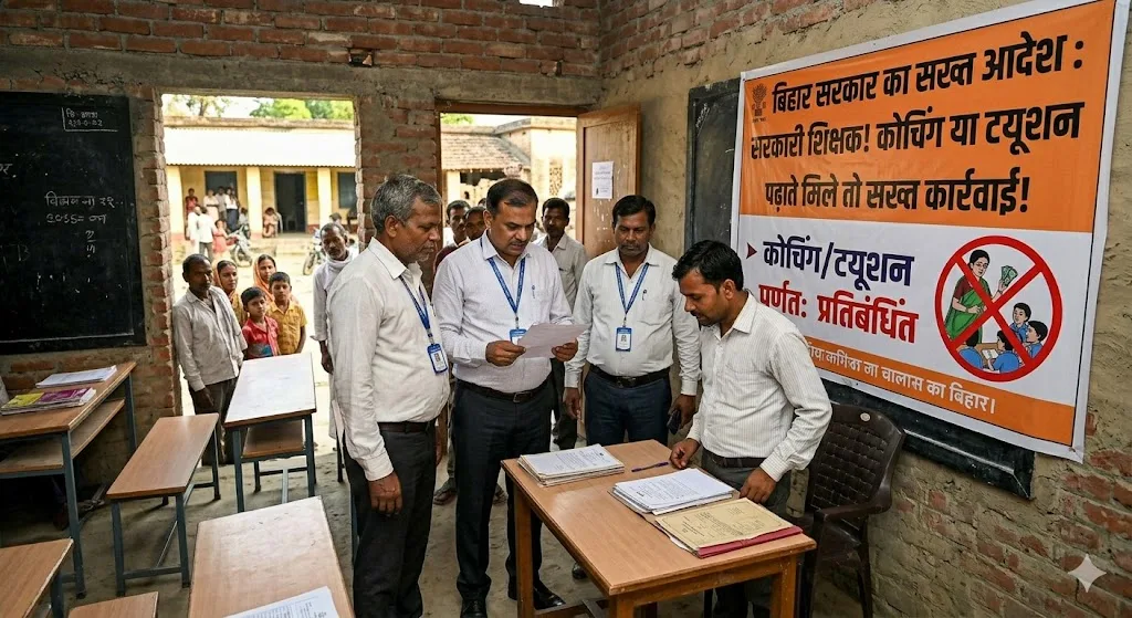 बिहार के सरकारी शिक्षकों पर बड़ा एक्शन! अब कोचिंग या ट्यूशन पढ़ाते मिले तो होगी सख्त कार्रवाई