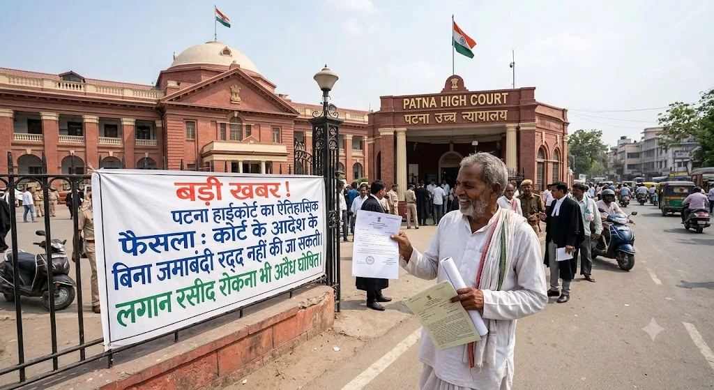 पटना हाईकोर्ट का बड़ा फैसला: कोर्ट के आदेश के बिना नहीं रद्द की जा सकती जमाबंदी, लगान रसीद रोकना भी अवैध