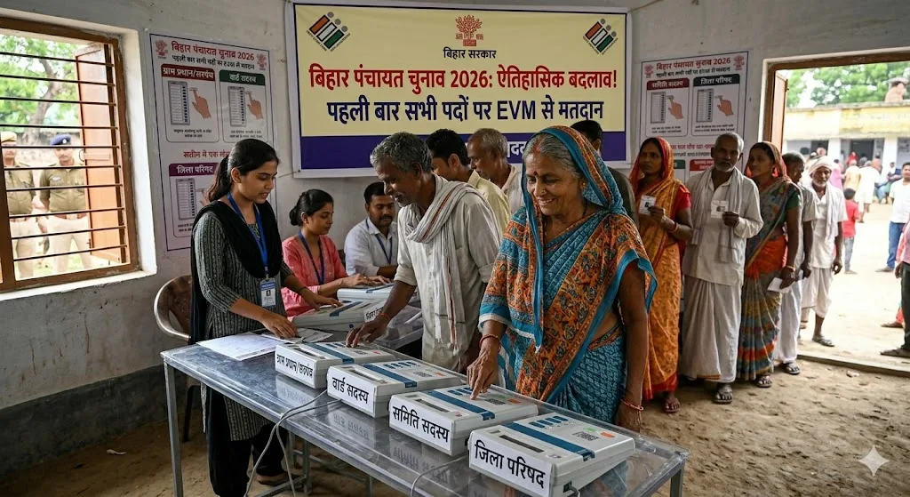 बिहार पंचायत चुनाव 2026 में ऐतिहासिक बदलाव! पहली बार सभी पदों पर EVM से होगा मतदान, 21 जून के बाद कभी भी हो सकता है चुनाव का ऐलान