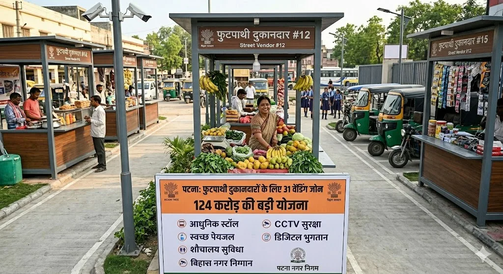 पटना में फुटपाथी दुकानदारों के लिए 31 वेंडिंग जोन, 124 करोड़ की बड़ी योजना