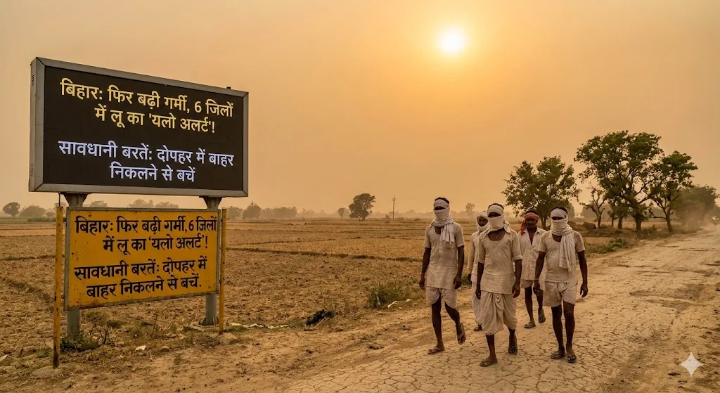 बिहार में फिर बढ़ी गर्मी की मार, 6 जिलों में लू का यलो अलर्ट जारी