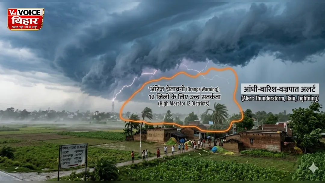 बिहार में बदलेगा मौसम का मिजाज: 27 जिलों में आंधी-बारिश और वज्रपात का अलर्ट, 12 जिलों के लिए ऑरेंज चेतावनी