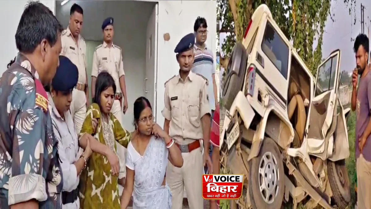 बख्तियारपुर फोरलेन पर मौत का तांडव: तेज रफ्तार बोलेरो पेड़ से टकराकर पलटी, मां-बेटे की दर्दनाक मौत, 8 लोग गंभीर घायल