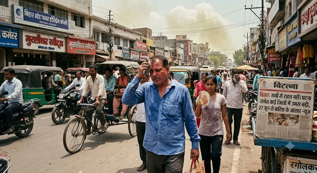 बिहार में अभी नहीं मिलेगी गर्मी से राहत! पटना समेत कई जिलों में उमस बढ़ेगी, 27 जून से बारिश के आसार