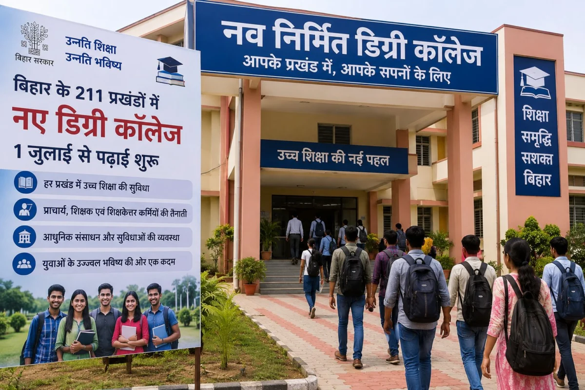 बिहार के 211 प्रखंडों में खुलेंगे नए डिग्री कॉलेज, 1 जुलाई से पढ़ाई शुरू कराने की तैयारी तेज