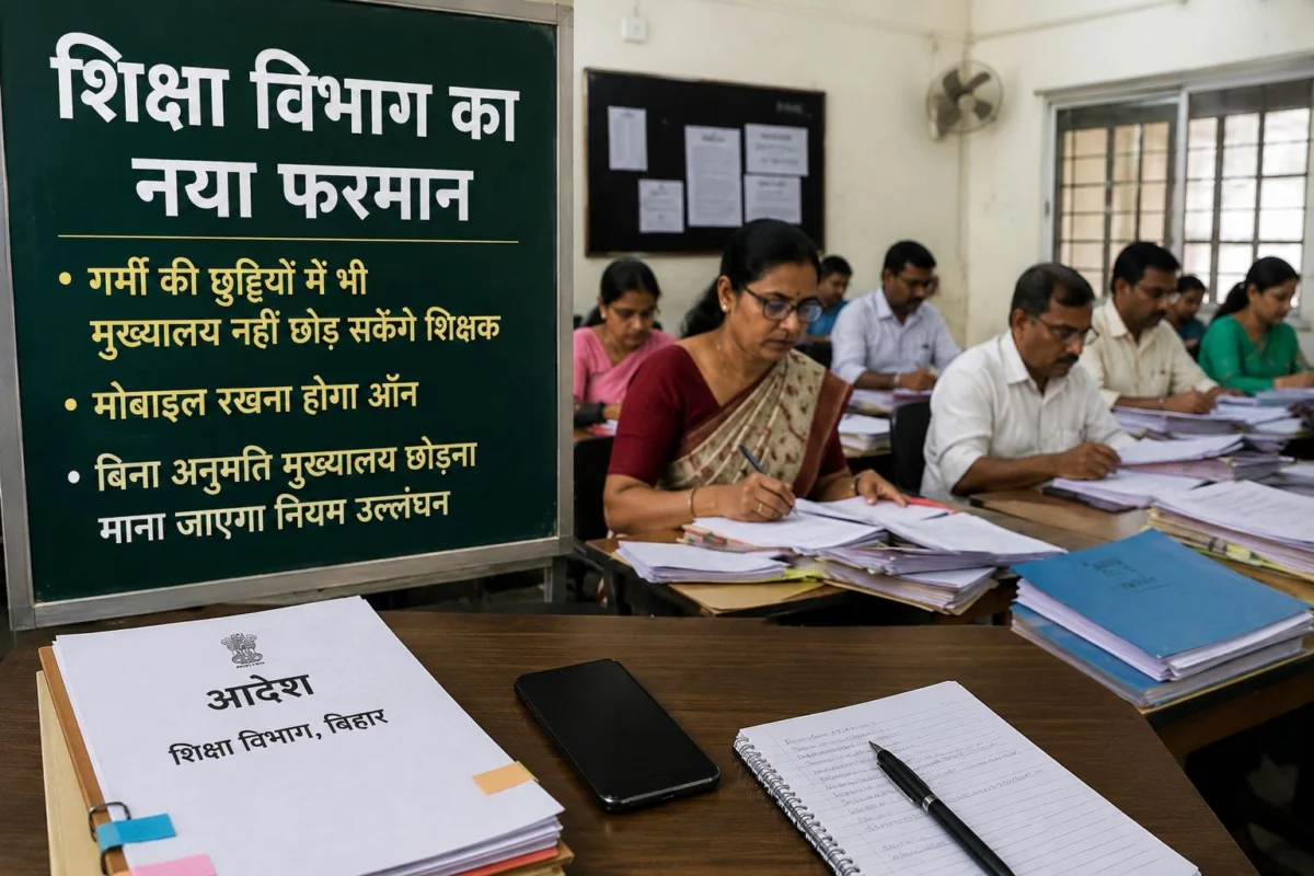 गर्मी की छुट्टियों में भी मुख्यालय नहीं छोड़ सकेंगे शिक्षक, शिक्षा विभाग का सख्त आदेश; मोबाइल रखना होगा चालू