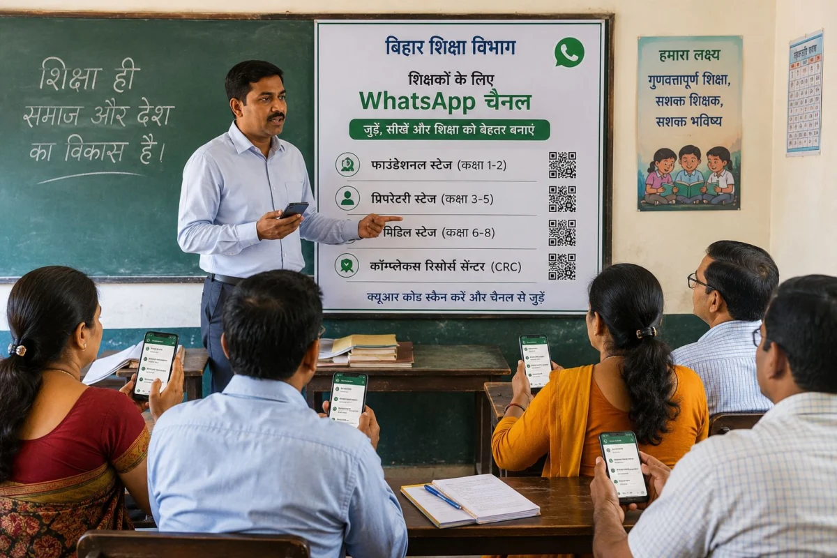 बिहार में शिक्षकों के लिए नई डिजिटल व्यवस्था, अब व्हाट्सएप चैनलों से होगी मेंटरिंग और शैक्षणिक निगरानी