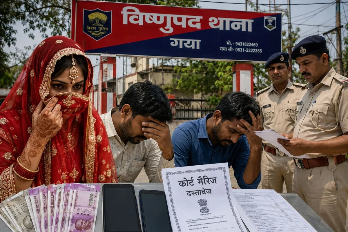 गया की लुटेरी दुल्हन का खेल उजागर, शादी का झांसा देकर मध्य प्रदेश के युवकों से 1.70 लाख की लूट