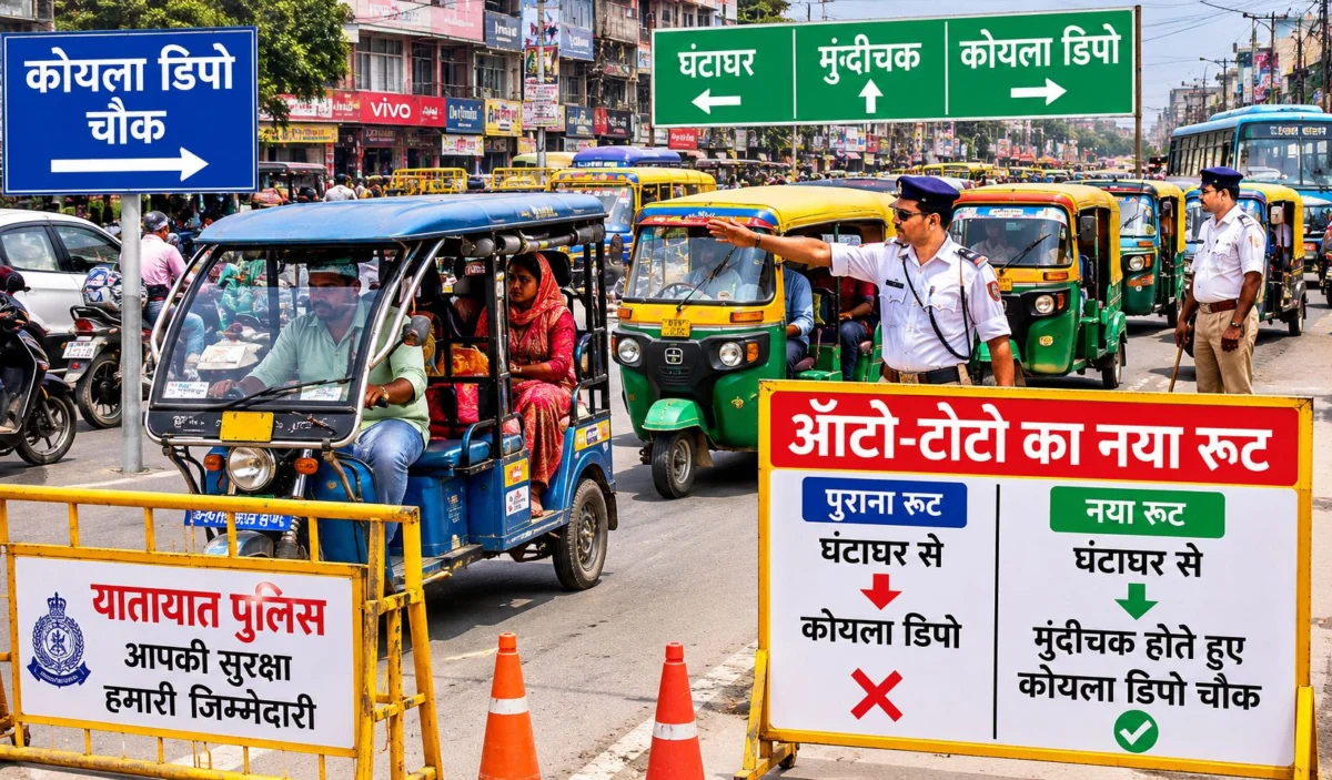 भागलपुर में जाम से राहत के लिए बड़ा फैसला: ऑटो-टोटो का रूट बदला, कोयला डिपो तक वन-वे व्यवस्था लागू