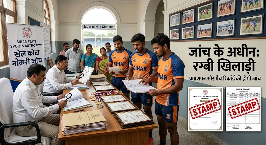 बिहार में खेल कोटे की नौकरियों पर बड़ा सवाल, रग्बी खिलाड़ियों के प्रमाणपत्र और मैच रिकॉर्ड की होगी जांच