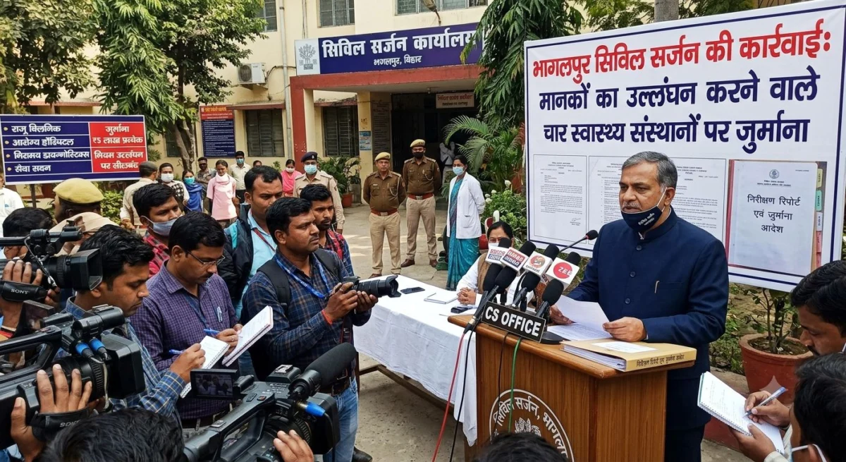 भागलपुर : सिविल सर्जन की कार्रवाई, मानकों का उल्लंघन करने वाले चार स्वास्थ्य संस्थानों पर जुर्माना