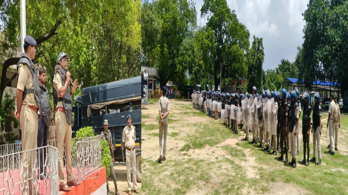 भागलपुर पुलिस ने दंगा नियंत्रण ड्रिल के बाद निकाला फ्लैग मार्च, कानून-व्यवस्था को लेकर बढ़ाई सतर्कता