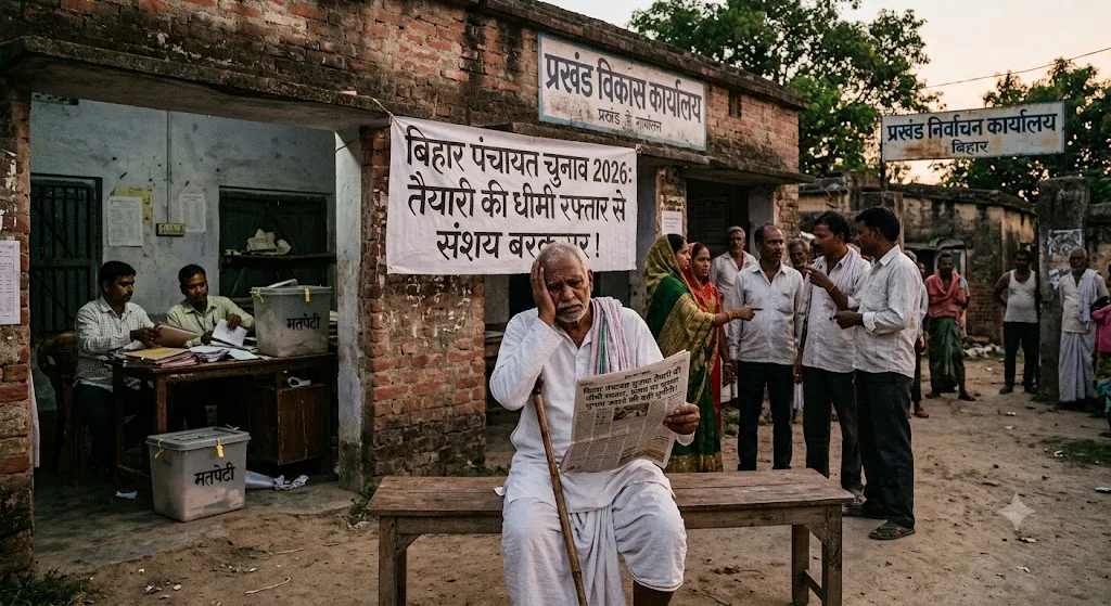 बिहार पंचायत चुनाव पर संशय! तैयारी की धीमी रफ्तार से समय पर चुनाव कराने की चुनौती 1 बिहार पंचायत चुनाव पर संशय! तैयारी की धीमी रफ्तार से समय पर चुनाव कराने की चुनौती