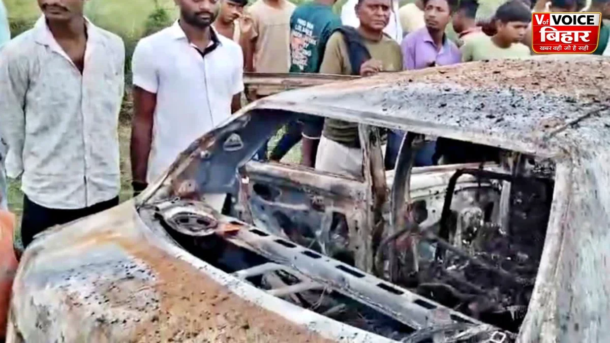 गया में दर्दनाक सड़क हादसा: ट्रक से टक्कर के बाद कार बनी आग का गोला, दो लोग जिंदा जले; चालक की हालत गंभीर
