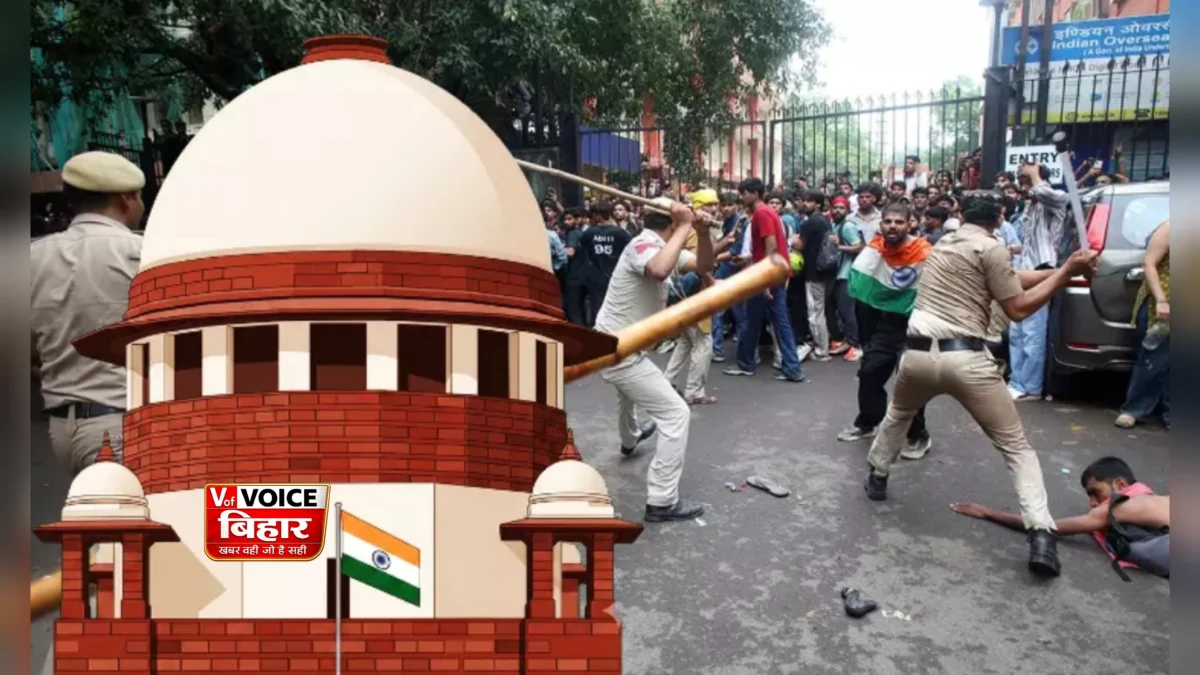 CJP प्रदर्शन मामला पहुँचा सुप्रीम कोर्ट: पैलेट गन, इलेक्ट्रिक बैटन और पुलिस कार्रवाई पर CJI की सख्त टिप्पणियाँ, कई राज्यों की घटनाएँ भी सुनवाई में शामिल