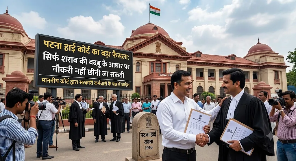पटना हाई कोर्ट का बड़ा फैसला: सिर्फ शराब की बदबू के आधार पर नौकरी नहीं छीनी जा सकती