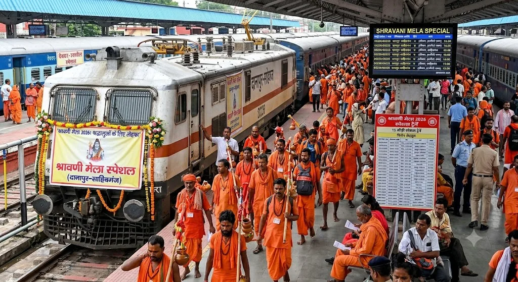 श्रावणी मेला 2026: रेलवे का बड़ा तोहफा, दानापुर-साहिबगंज समेत 12 जोड़ी स्पेशल ट्रेनें चलेंगी; देखें पूरा शेड्यूल
