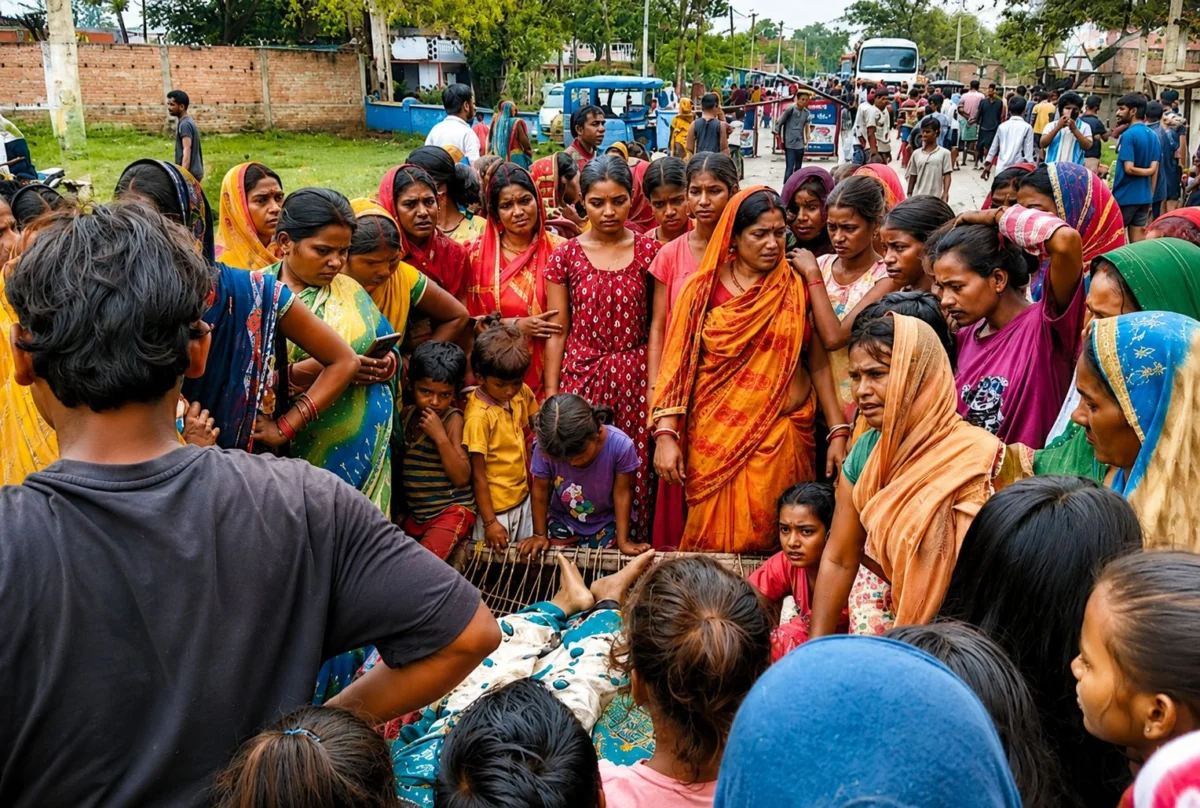 भागलपुर : हाईवा की टक्कर से महिला की मौत, दो दिन बाद बेटी की शादी से पहले परिवार में पसरा मातम