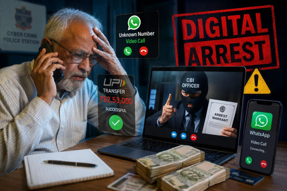 13 दिन तक ‘डिजिटल अरेस्ट’ में फंसे रिटायर्ड प्रोफेसर, साइबर ठगों ने 82.53 लाख रुपये उड़ाए