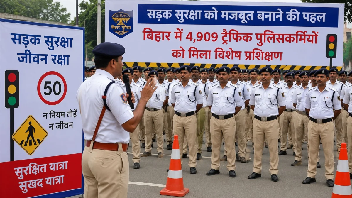 सड़क सुरक्षा को मजबूत बनाने की पहल: बिहार में 4,909 ट्रैफिक पुलिसकर्मियों को मिला विशेष प्रशिक्षण