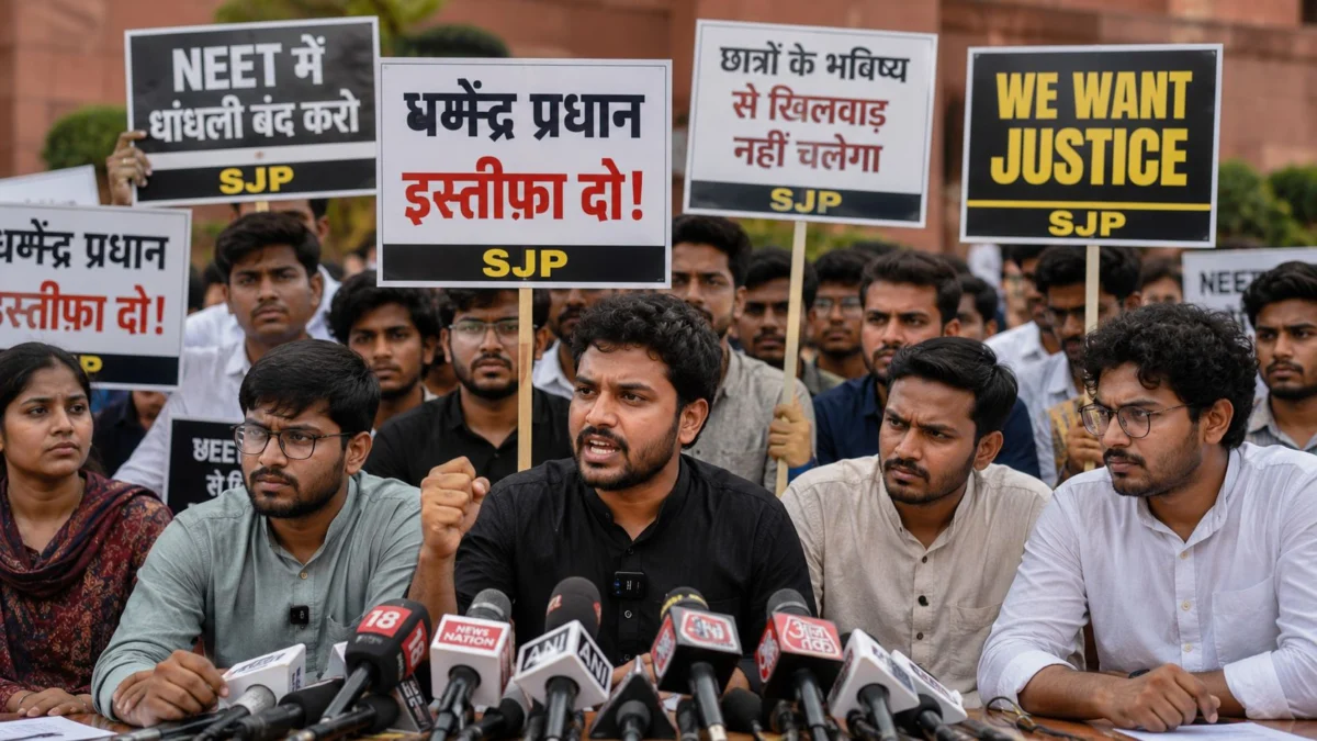 शिक्षा मंत्री के इस्तीफे की मांग पर अड़ी SJP, केंद्र सरकार से आज फिर होगी अहम वार्ता