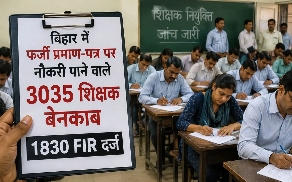 बिहार में फर्जी प्रमाण-पत्र से नौकरी करने वाले 3035 शिक्षक चिन्हित, 1830 एफआईआर दर्ज, बर्खास्तगी की प्रक्रिया तेज